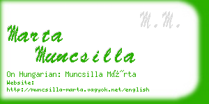 marta muncsilla business card